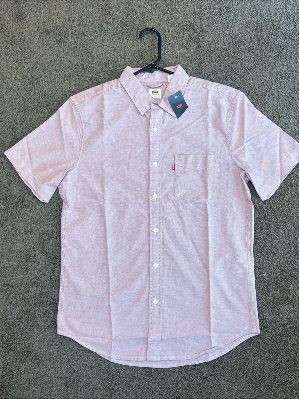 NWT Levi’s Men’s Red Oxford Button-Up Shirt Size Small